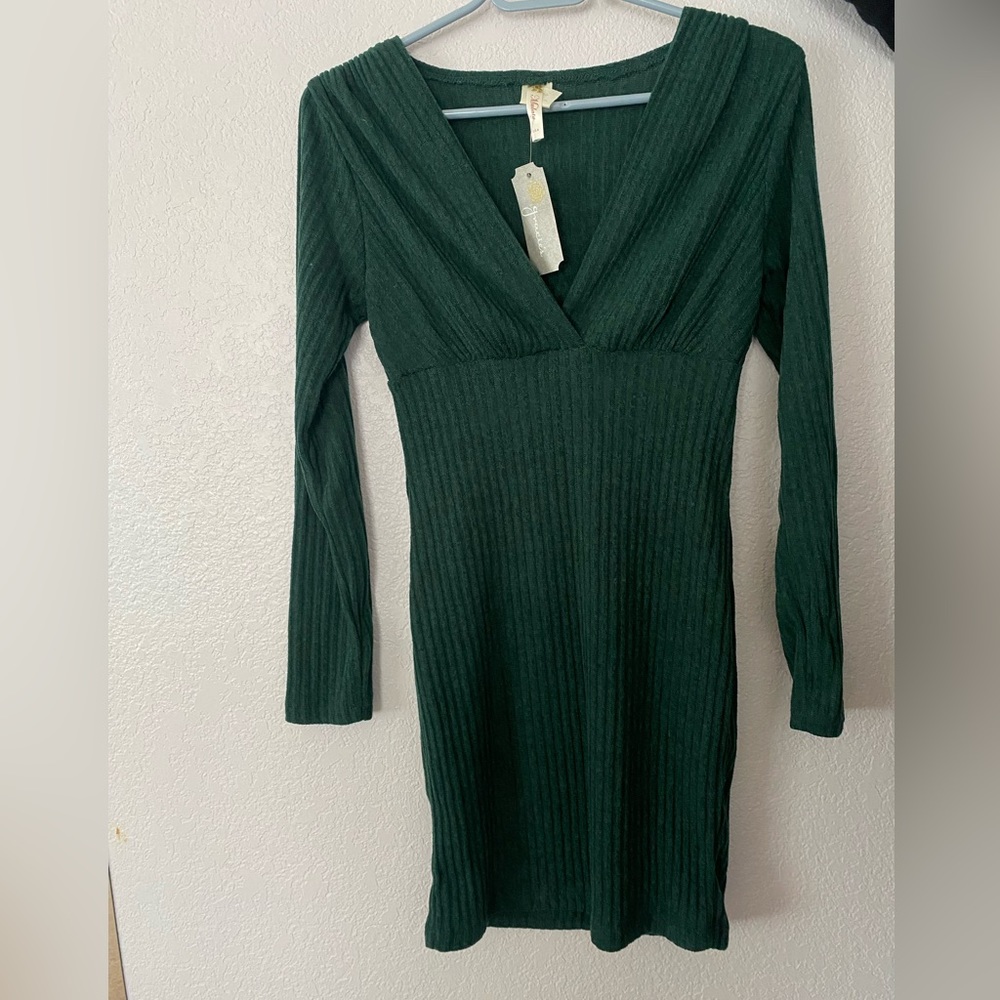 Medium Forrest green knit dress